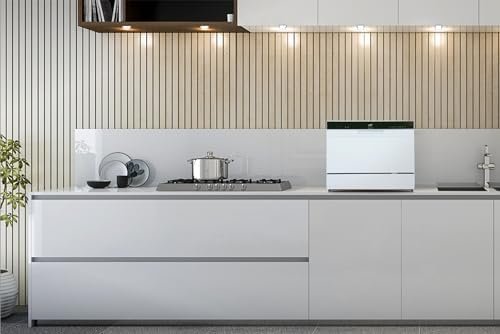 SPT SD-2224DW ENERGY STAR Countertop Dishwasher with Delay Start - Portable Dishwasher with Stainless Steel Interior and 6 Place Settings for Apartment Office And Home Kitchen, White - Image 3