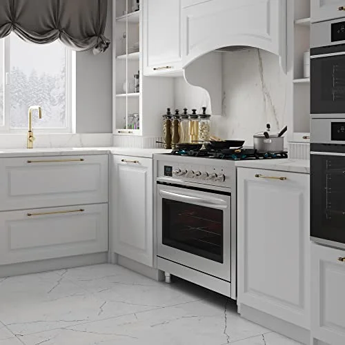 KoolMore 36 Inch Dual-Fuel Range Cooktop Stove with Freestanding Legs, Convection Cooking, and Large Capacity Stainless Steel Oven, Supports NG or LG, 4.3 cu. ft. (KM-FR36DF-SS) - Image 8
