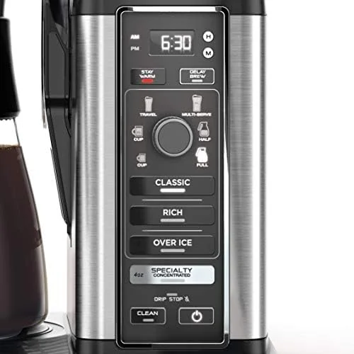 Ninja CM401 Specialty 10-Cup Coffee Maker, with 4 Brew Styles for Ground Coffee, Built-in Water Reservoir, Fold-Away Frother & Glass Carafe, Black, 50 Oz. - Image 4