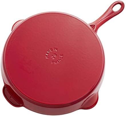 Staub Cast Iron 11-inch Traditional Skillet - Cherry, Made in France - Image 4