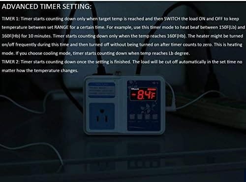 WILLHI WH1436A 10A Temperature Controller 110V Digital Thermostat Switch Sous Vide Controller NTC 10K Sensor Improved Version - Image 9