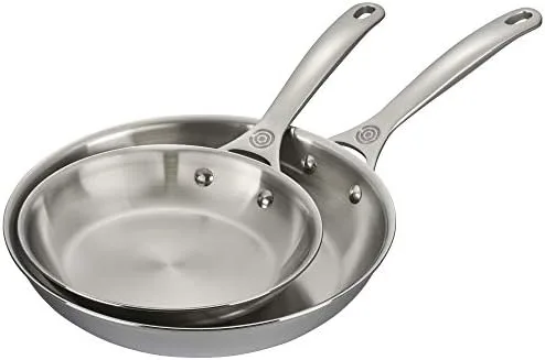Le Creuset Tri-Ply Stainless Steel 2 pc. Fry Pan Set, (8" Fry Pan & 10" Fry Pan) - Image 2