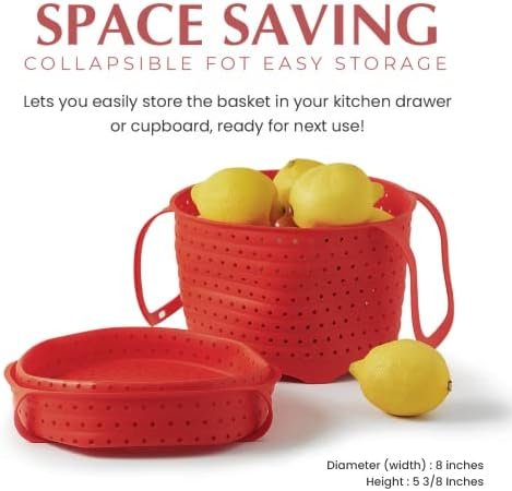 WAVELU Silicone Steamer Basket for 6 & 8 qt Instant Pot | Food Safe BPA-Free | Easy Steaming Food & Vegetable | Insta Pot, Ninja Pressure Cooker Accessories | Rust and Dent Free - Image 7