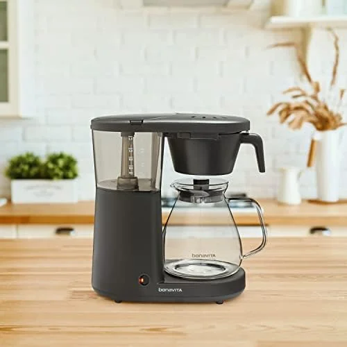 Bonavita Metropolitan 8 Cup Drip Coffee Maker Machine, One-Touch Pour Over Brewing with Glass Carafe, Hanging Filter Basket, 1500 Watt, BPA Free, Dishwasher Safe, Black, BV1901PW - Image 3