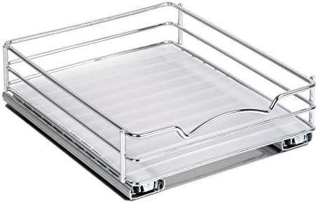 Pull Out Spice Rack Organizer for Cabinet, Heavy Duty-5 Year Limited Warranty, Chrome 8-3/8"Wx 10-3/8"D x 2-1/8 H Slide Out for Upper Kitchen Cabinets and Pantry, Fits Spices, Sauces, Canned Food etc. - Image 6