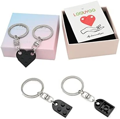 LGOUYGG Matching Brick Keychain for Couples, Cute Heart Shape Keychains Set, Sweet Gifts for Girlfriend Boyfriend Friendship - Image 5