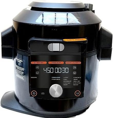 Ninja OL601 (OL601QBK -BLACK) Foodi XL 8 Qt. Pressure Cooker Steam Fryer with SmartLid, 14-in-1 that Air Fries, Bakes & More, with 3-Layer Capacity, 5 Qt. Crisp Basket & 45 Recipes (Renewed) - Image 3