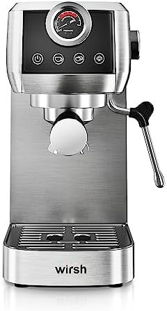 wirsh Espresso Machine, 20 Bar Espresso Maker with Plastic Free Portafitler and Steamer for Latte and Cappuccino,Expresso Coffee Machine with Pressure Gauge,Touch Screen (Home Barista Plus) - Image 9