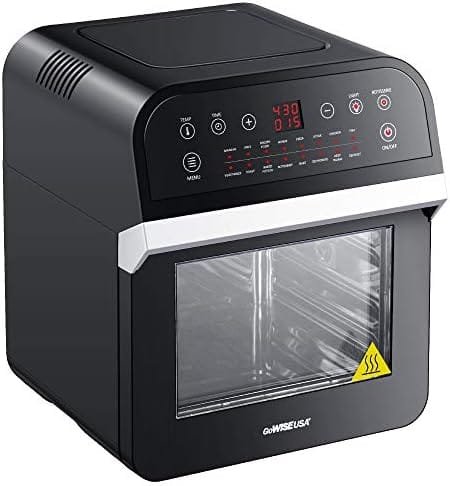 GoWISE USA GW44800-O Deluxe 12.7-Quarts 15-in-1 Electric Air Fryer Oven with Rotisserie and Dehydrator + 50 Recipes QT, Black/Silver - Image 3