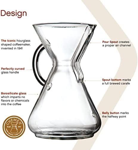 Chemex Pour-Over Glass Coffeemaker - Glass Handle Series - 10-Cup - Exclusive Packaging - Image 4