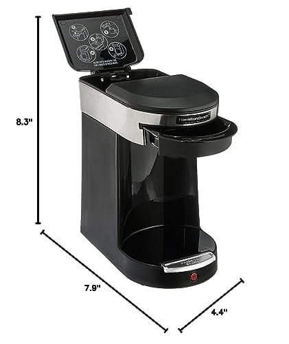 Hamilton Beach Commercial Deluxe Coffeemaker-Black/Stainless Steel Single Hospitality 3-Minute Brew Time, Stainless Steel/Black-1030390, 1 Cup Coffee Pod Brewer - Image 6