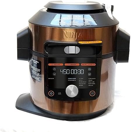 Ninja OL601 (OL601QCP-Copper/Black) Foodi XL 8 Qt. Pressure Cooker Steam Fryer with SmartLid, 14-in-1 that Air Fries, Bakes & More, with 3-Layer Capacity, 5 Qt. Crisp Basket & 45 Recipes (Renewed) - Image 3