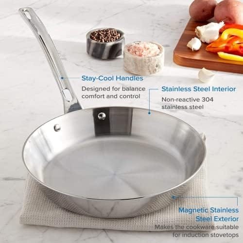 Viking Culinary Contemporary 3-Ply Stainless Steel Nonctick Fry Pan, 10 Inch, Ergonomic Stay-Cool Handle, Dishwasher, Oven Safe, Works on All Cooktops including Induction - Image 4