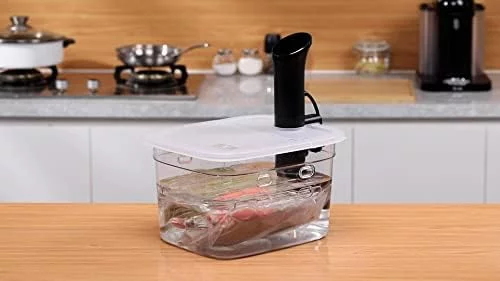 EVERIE Sous Vide Container 12 Quarts with Collapsible Hinge Lid and Removable Built-in Rack Compatible with Anova Nano AN400 and AN500-US00 and Instant Pot and Breville Joule Sous Vide Cooker - Image 8