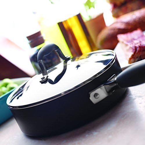 Anolon Advanced Hard Anodized Nonstick Saute Pan / Frying Pan / Fry Pan with helper handle - 4 Quart, Gray - Image 10