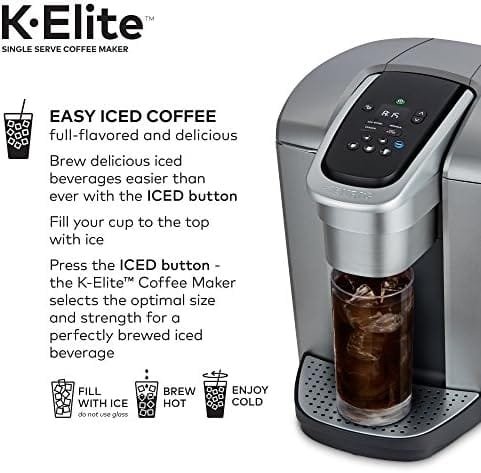 Keurig K-Elite Single-Serve K-Cup Pod Coffee Maker, Brushed Silver - Image 6
