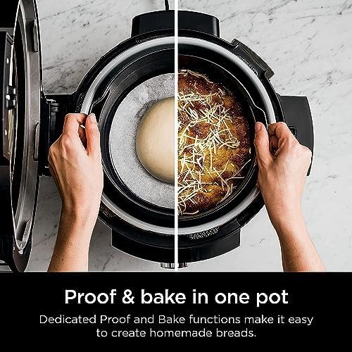 Ninja OL601 (OL601QCM -Cinnamon/RED) Foodi XL 8 Qt. Pressure Cooker Steam Fryer with SmartLid, 14-in-1 that Air Fries, Bakes & More, with 3-Layer Capacity, 5 Qt. Crisp Basket & 45 Recipes,(Renewed) - Image 9