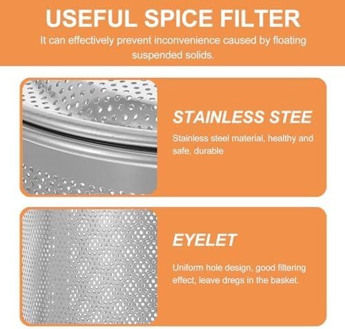 Hemoton Stainless Steel Seasoning Strainer Tea Ball Filter Soup Seasonings Seperation Basket Loose Leaf Tea Infuser for Home Restaurant Kitchen (6.3 * 6.3 * 6.3inch) - Image 7