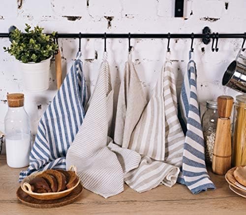 LINICHE Linen Kitchen Towels | 30x20 Inches | Pack of 2 | Lint-Free Dish Cloth | Lightweight Fabric | Flax Tea Towel, Napkin | Table Setting Accessories | Wedding Gift - Image 6