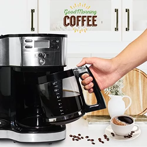 12-Cup Replacement Glass Carafe Pot Compatible with Hamilton Coffee Maker Models 46310, 49976, 49966, 49350, 49957, 49954, 49933, 49980A, 49980Z, 49983, 49618, 46300, 49950 - Image 7