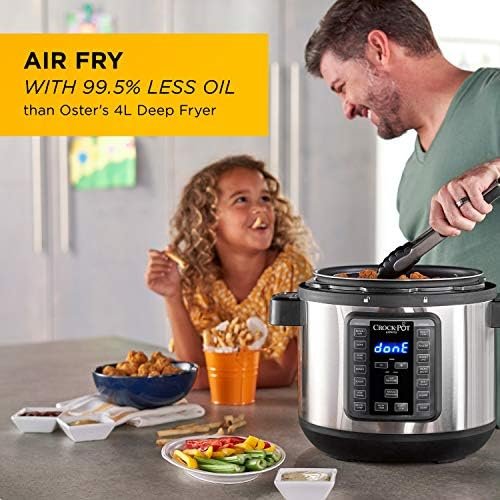 Crock-pot SCCPPA800-V1 Express Crisp 8-Quart Pressure Cooker Includes Air Fryer Lid, Stainless Steel - Image 6