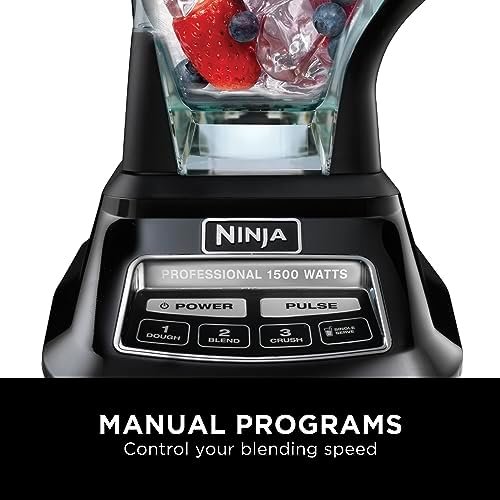 Ninja BL770 Mega Kitchen System, 1500W, 4 Functions for Smoothies, Processing, Dough, Drinks & More, with 72-oz.* Blender Pitcher, 64-oz. Processor Bowl, (2) 16-oz. To-Go Cups & (2) Lids, Black - Image 7