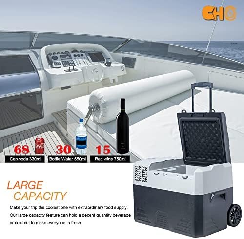 cho POWER SPORTS Portable Freezer Cooler AC/DC Compressor Refrigerator Fridge Trolley Wheels for Truck RV Boat Party Picnic Camping (42 Liter) - Image 6