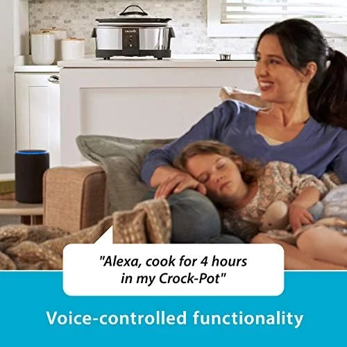 Crock-Pot 6 Quart Programmable Slow Cooker and Food Warmer Works with Alexa, Stainless Steel (2139005) - Image 4
