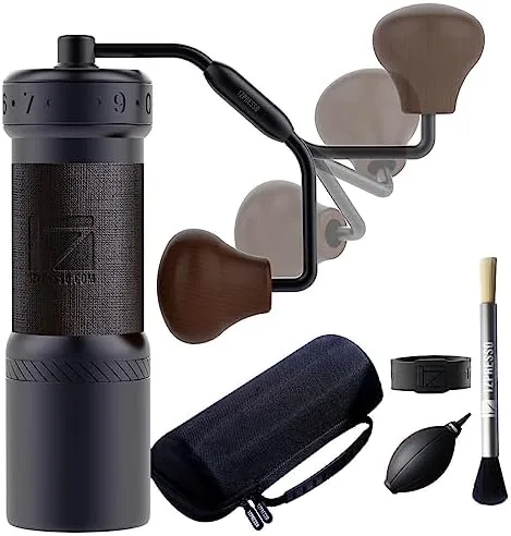 1Zpresso K-Ultra Manual Coffee Grinder Iron Gray with Assembly Consistency Grind Stainless Steel Conical Burr, Foldable Handle, Numerical External Adjustable Setting, All-Round Grinder - Image 2