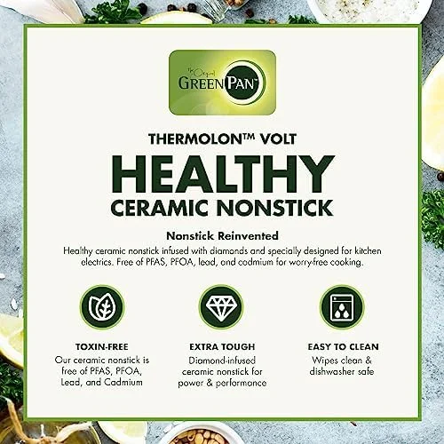 GreenPan Elite 8-in-1 Programmable 6QT Electric Slow Cooker,Dishwasher Safe Lid & Removable Crock, PFAS-Free Healthy Ceramic Nonstick Multi-Cooker,Sear, Sauté/Brown,Steam Basket,Roast, Cream White - Image 11