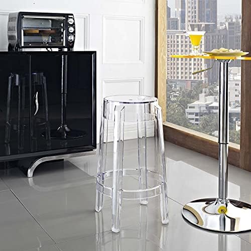 Modway Casper Modern Acrylic Counter Bar Stool in Clear - Fully Assembled - Image 6