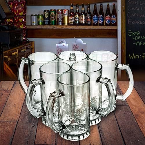 DISCOUNT PROMOS Custom Glass Beer Mug 16 oz. Set of 10, Personalized Bulk Pack - Great for Wedding Favors, Groomsmen Gifts, Birthday Gifts - Clear - Image 7