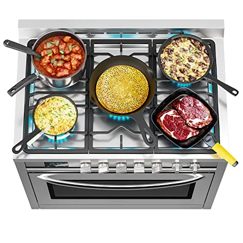 KoolMore 36 Inch Dual-Fuel Range Cooktop Stove with Freestanding Legs, Convection Cooking, and Large Capacity Stainless Steel Oven, Supports NG or LG, 4.3 cu. ft. (KM-FR36DF-SS) - Image 5