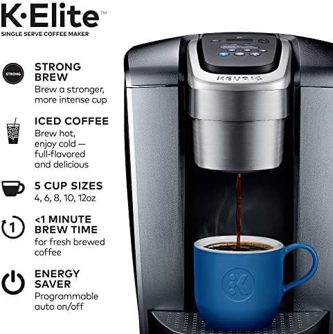 Keurig K-Elite Single-Serve K-Cup Pod Coffee Maker, Brushed Silver - Image 3
