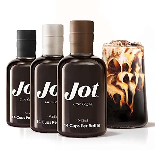 Jot Sampler Trio - Coffee Concentrate. 150 mg of Caffeine. One Tbsp Instantly Creates Iced or Hot Coffee. 14 Servings Per Bottle. 20x Liquid Coffee. - Image 2