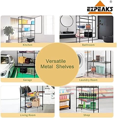 EZPEAKS 5-Tier NSF Certified Storage Shelves, Heavy Duty Steel Wire Shelving Unit with Wheels and Adjustable Feet, Used as Pantry Shelf, Garage or Bakers Rack Kitchen Shelving(18" DX48 WX72 H) - Image 7