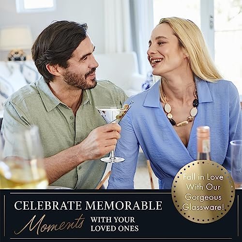 ELIXIR GLASSWARE Martini Glasses Set of 4 - Hand Blown Crystal Martini Glasses with Stem - Elegant Cocktail Glasses for Bar, Martini, Cosmopolitan, Manhattan, Gimlet, Pisco Sour 9oz, Clear… - Image 3