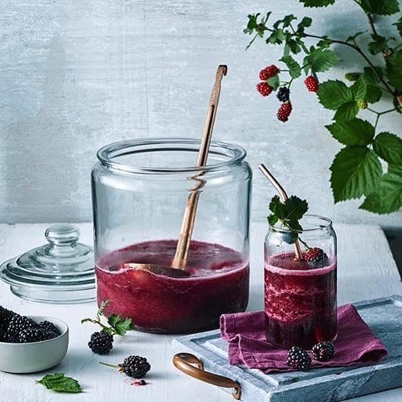 Set of 2 Glass Cookie Jars + Labels & Marker - 1 Gallon Canister Sets for Kitchen Counter with Airtight Lids, Sugar Packet Holders Food Storage Containers with Lids Airtight for Pantry, Flour, Sugar, - Image 9