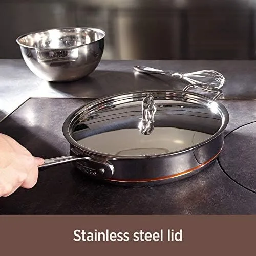 All-Clad Copper Core 5-Ply Stainless Steel Fry Pan 10 Inch Induction Oven Broiler Safe 600F Pots and Pans, Cookware Silver - Image 9