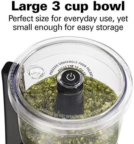 Hamilton Beach Food Processor & Vegetable Chopper, 10 Cups - Bowl Scraper, Stainless Steel & Electric Vegetable Chopper & Mini Food Processor, 3-Cup, 350 Watts, Black (72850) - Image 8