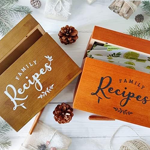 Lumicook Wood Recipe Box – with 120 4x6 inch Cards and 7 Dividers – Eco Friendly Light Brown Bamboo Wood Recipe Holder – Gift for Mom, Women, Wedding, Christmas - Image 7