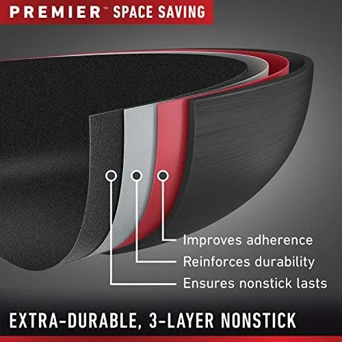 Calphalon Premier Space Saving Nonstick Fry Pan Set - Image 3
