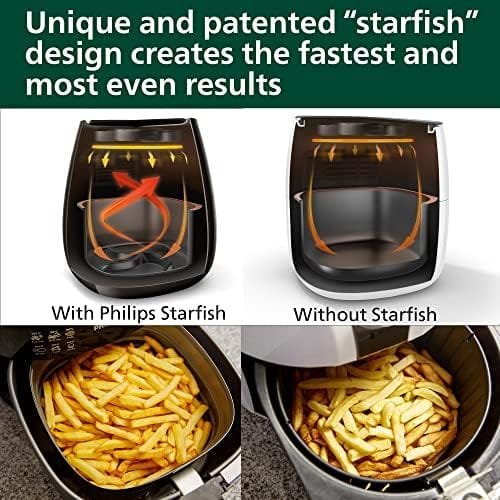 PHILIPS Essential Connected XL 2.65lb/6.2L Capacity Digital Airfryer with Rapid Air Technology, Wi-Fi Connected (Kitchen+ App), Alexa Compatible, Black- HD9280/91, Compact - Image 6