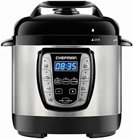 Chefman 2.5 Qt. Electric Multicooker, 9-in-1 Programmable Pressure Cooker, Prepare Dishes in an Instant, Aluminum Pot Multifunctional Slow Cooker, Rice Cooker/Steamer, Sauté, Soup Maker - Image 2