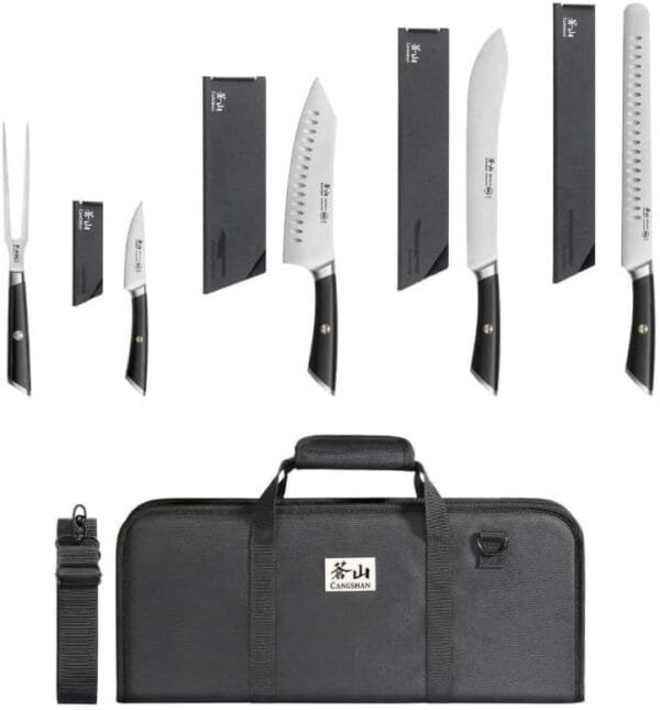 Cangshan S Series German Steel Forged 6-Piece BBQ Knife Set (Black) - Image 2