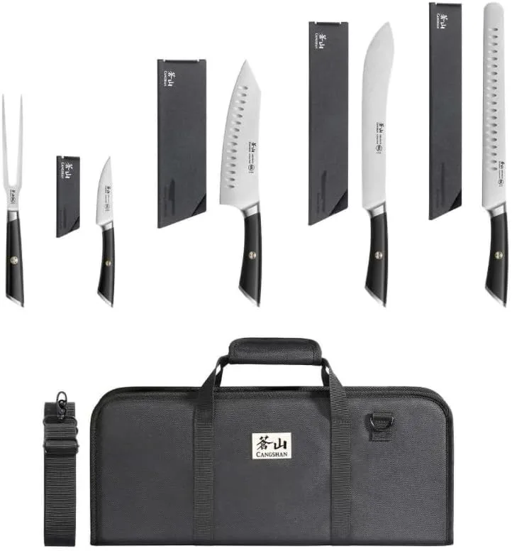 Cangshan S Series German Steel Forged 6-Piece BBQ Knife Set (Black) - Image 2