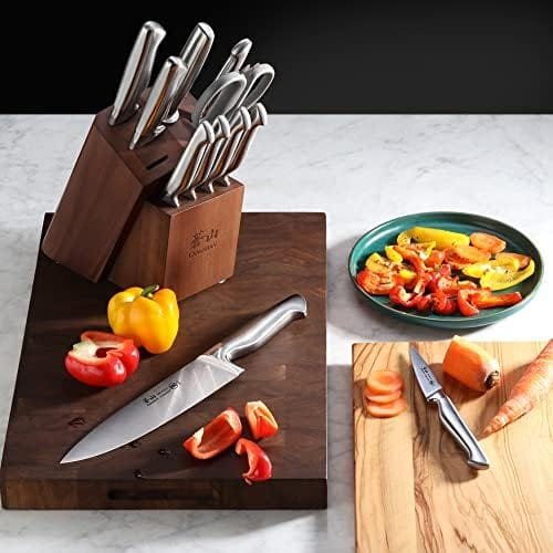 Cangshan Sanford Series 1027150 German Steel 12-Piece Knife Block Set, Acacia - Image 8