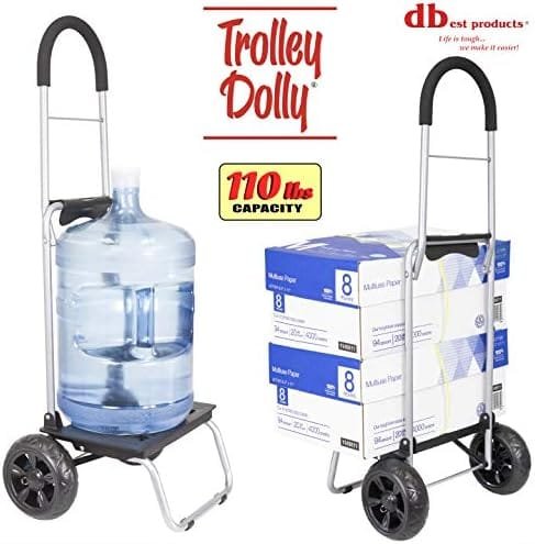 dbest products Trolley Dolly Black Foldable Shopping cart for Groceries with Wheels and Removable Bag and Rolling Personal Handtruck Standard - Image 5