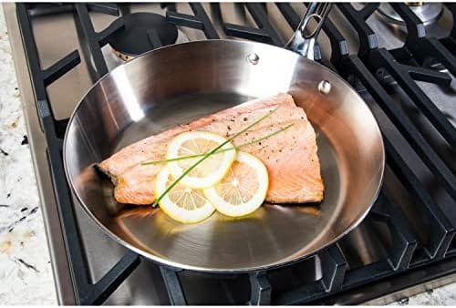 Viking Culinary Contemporary 3-Ply Stainless Steel Fry Pan, 8 Inch, Ergonomic Stay-Cool Handle, Dishwasher, Oven Safe, Works on All Cooktops including Induction - Image 6