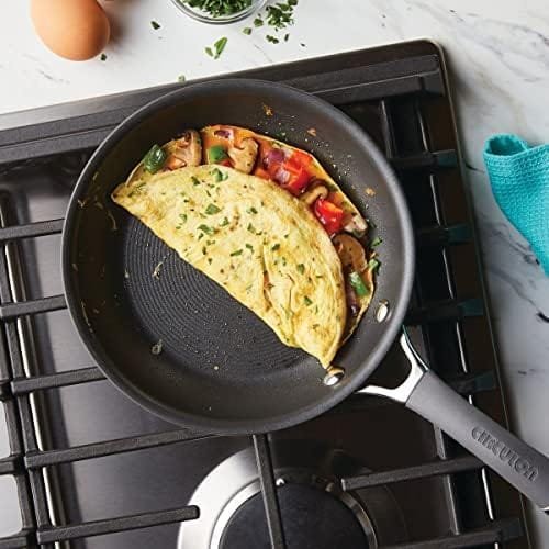 Circulon Radiance Hard Anodized Nonstick Frying / Fry Pan Set / Skillet Set - 8.5 Inch, 10 Inch, and 12.25 Inch , Gray - Image 7